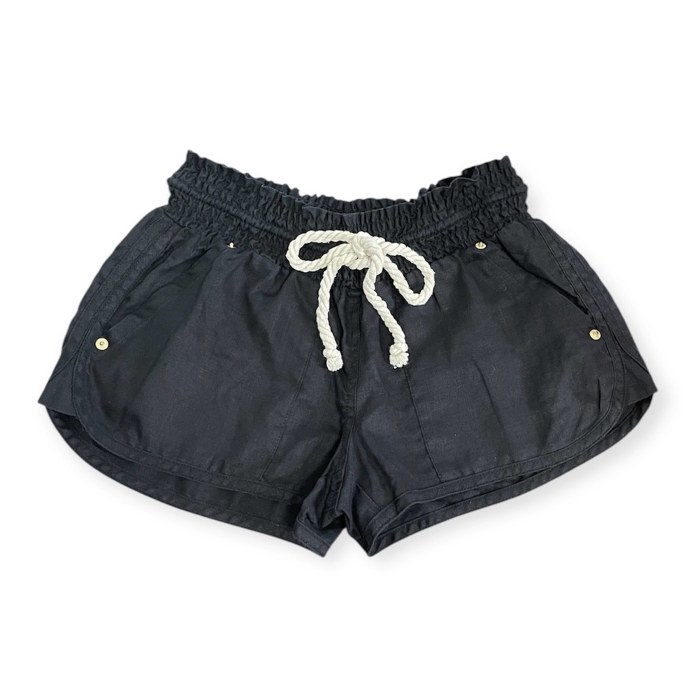 GUESS Linen Mid-Rise Shorts Black Women’s size S